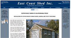 Desktop Screenshot of eastcoastshed.com